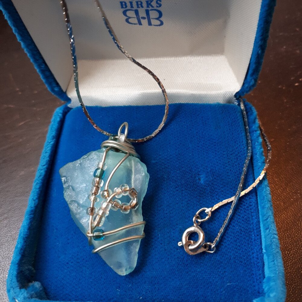 Sea Glass Pendant on Chain
